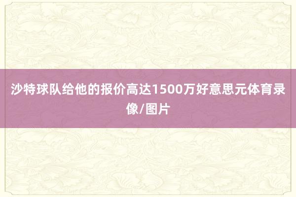 沙特球队给他的报价高达1500万好意思元体育录像/图片