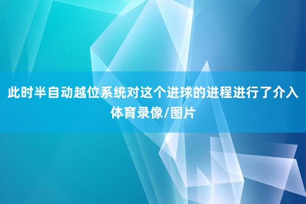 此时半自动越位系统对这个进球的进程进行了介入体育录像/图片