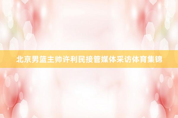 北京男篮主帅许利民接管媒体采访体育集锦