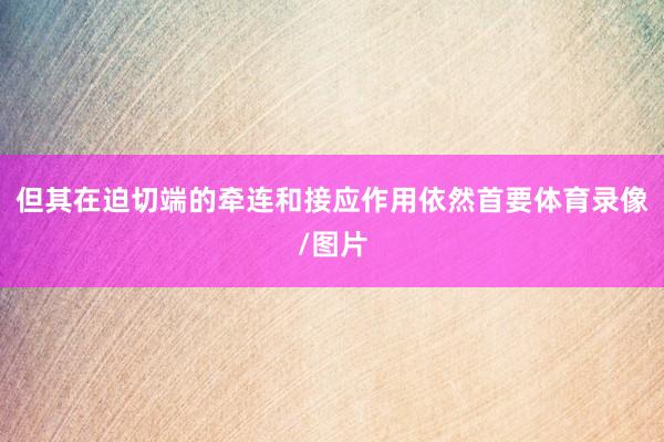 但其在迫切端的牵连和接应作用依然首要体育录像/图片