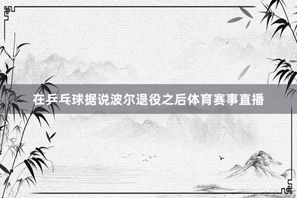 在乒乓球据说波尔退役之后体育赛事直播