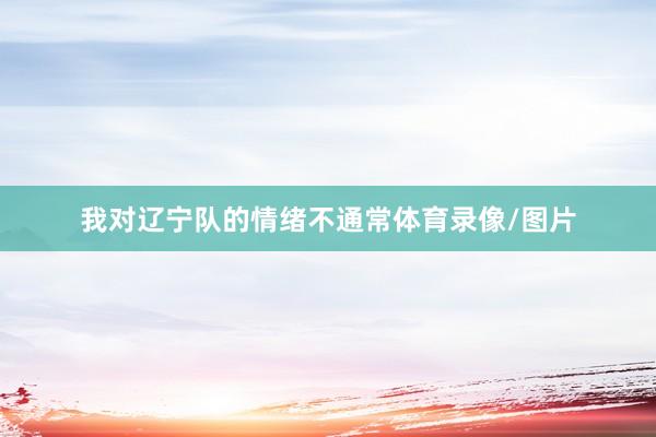 我对辽宁队的情绪不通常体育录像/图片