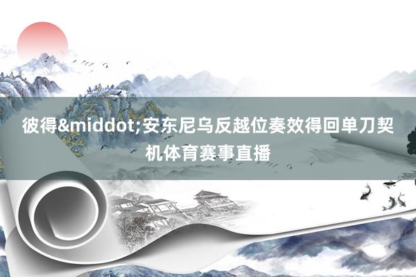 彼得&middot;安东尼乌反越位奏效得回单刀契机体育赛事直播