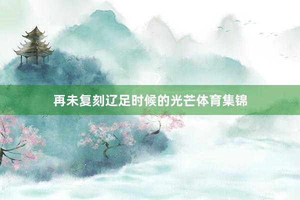 再未复刻辽足时候的光芒体育集锦