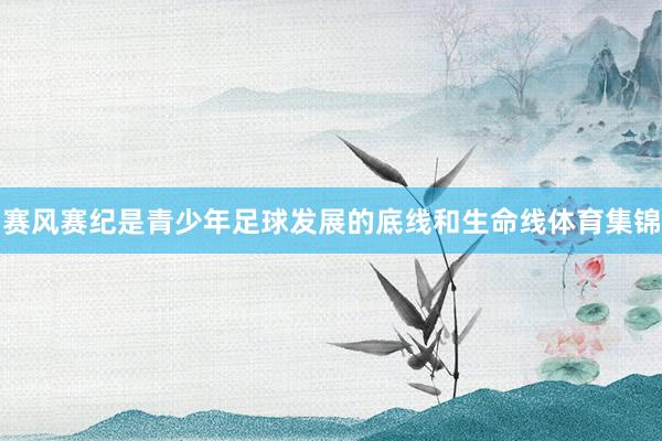 赛风赛纪是青少年足球发展的底线和生命线体育集锦
