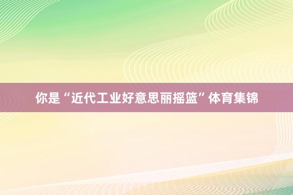 你是“近代工业好意思丽摇篮”体育集锦