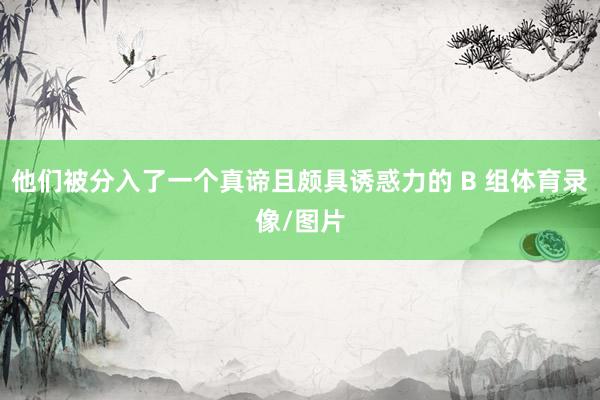 他们被分入了一个真谛且颇具诱惑力的 B 组体育录像/图片